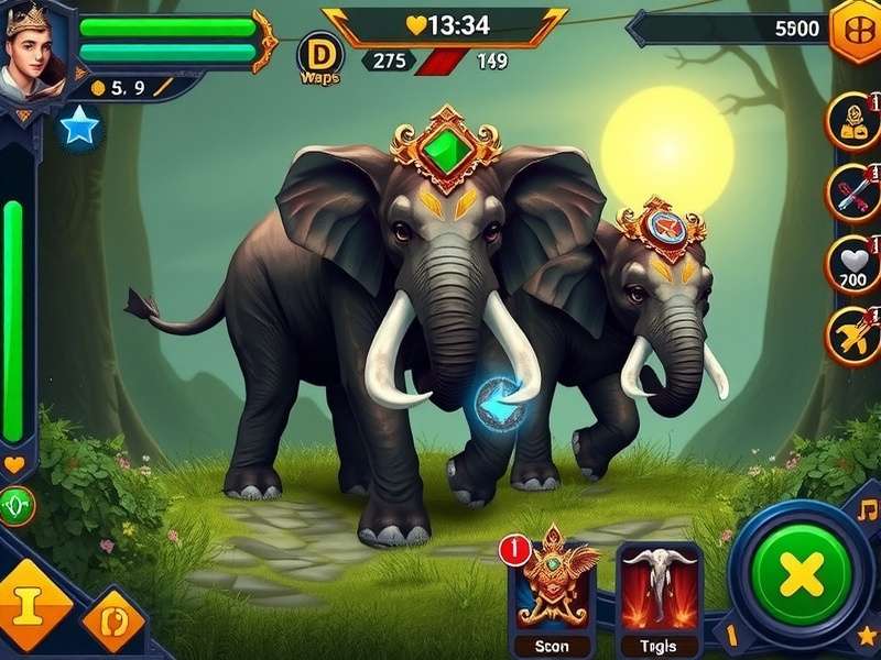 Divine Elephant Duel Gameplay Screenshot